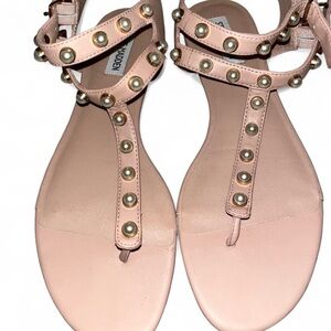 Steve Madden Blush Pearl-Embellished Sandals